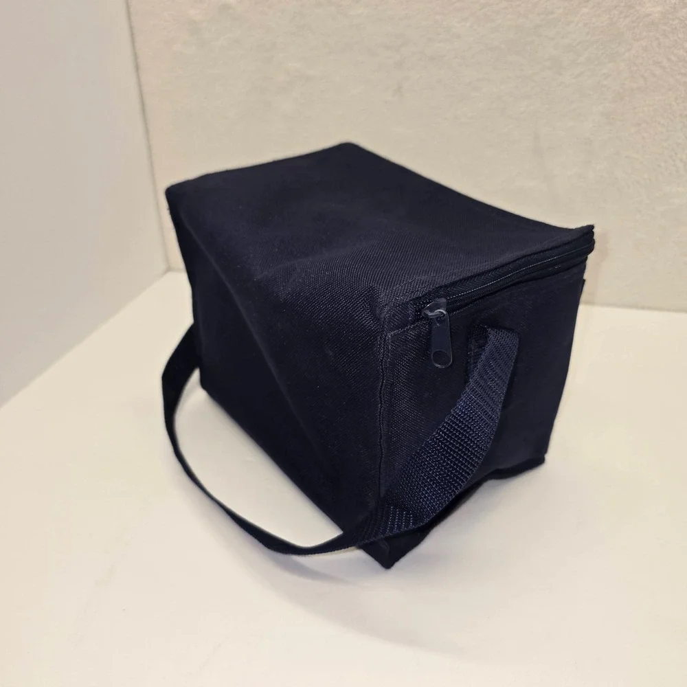 Snap-on Insulated Lunch Bag Cooler Zipper Navy USA‎ Logo Compact